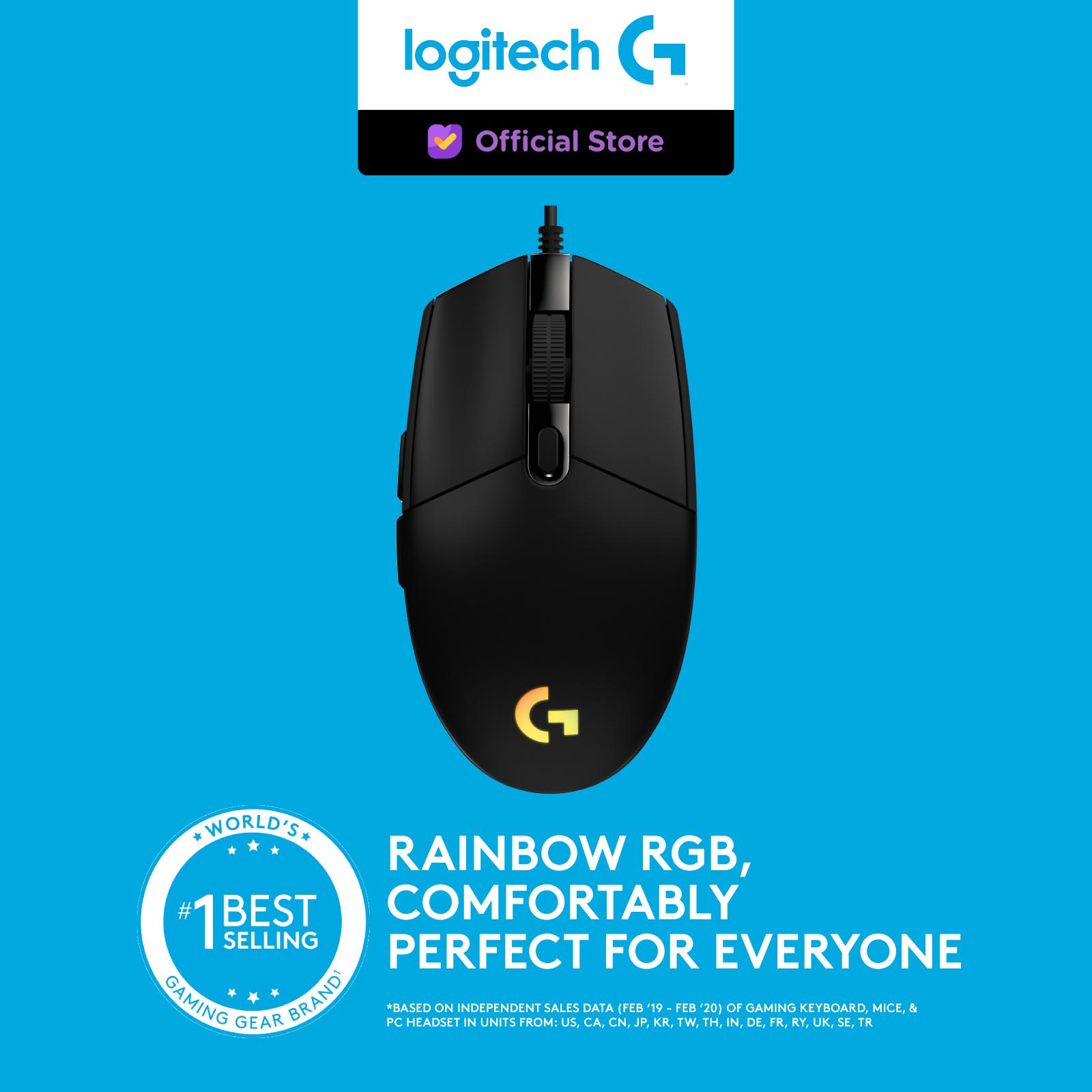 Logitech G102 Mouse Gaming Wired RGB Lightsync with Macro - Hitam