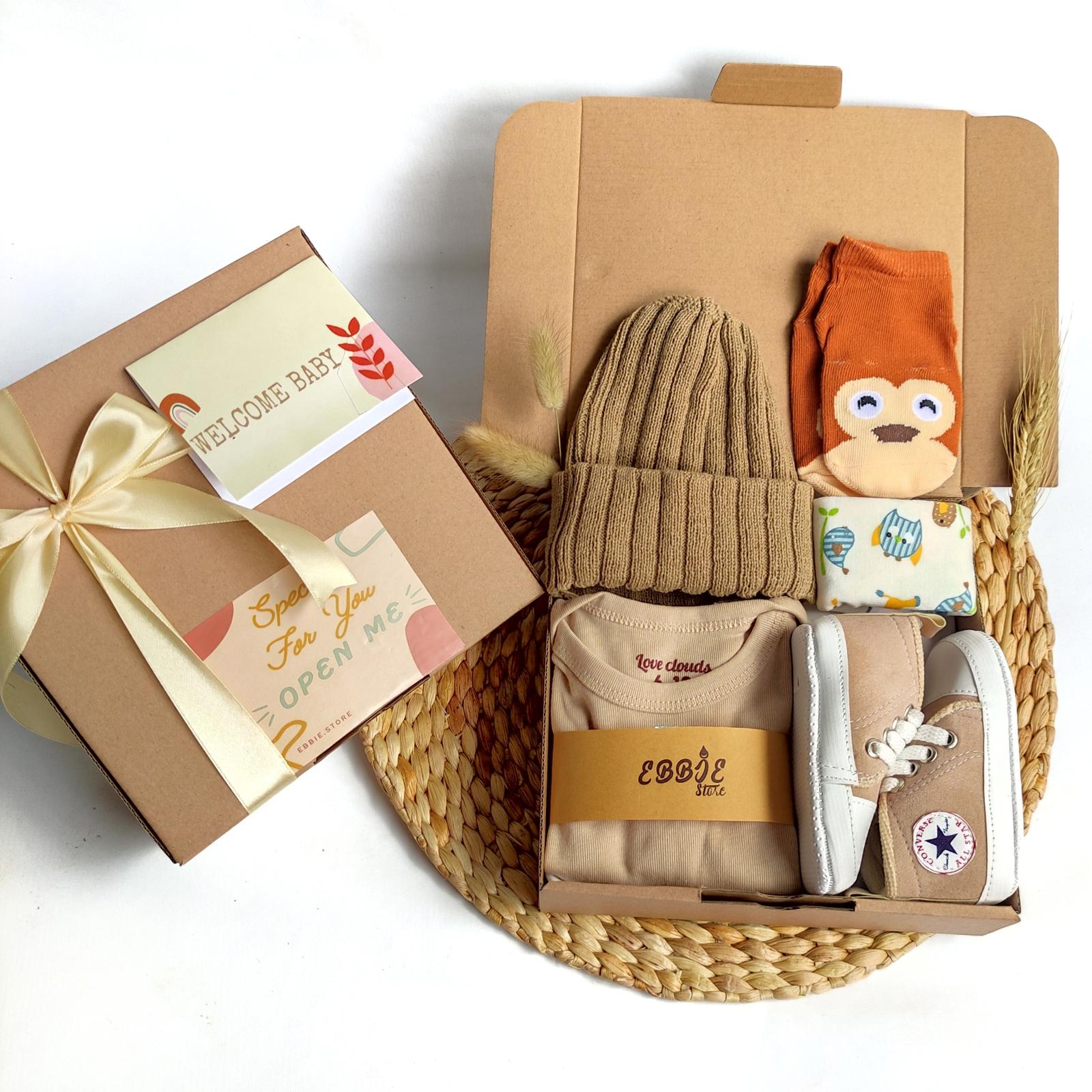 Hampers Baby Boy hadiah Set Kado Bayi Laki Laki Premium Parsel - Set Baby Biru