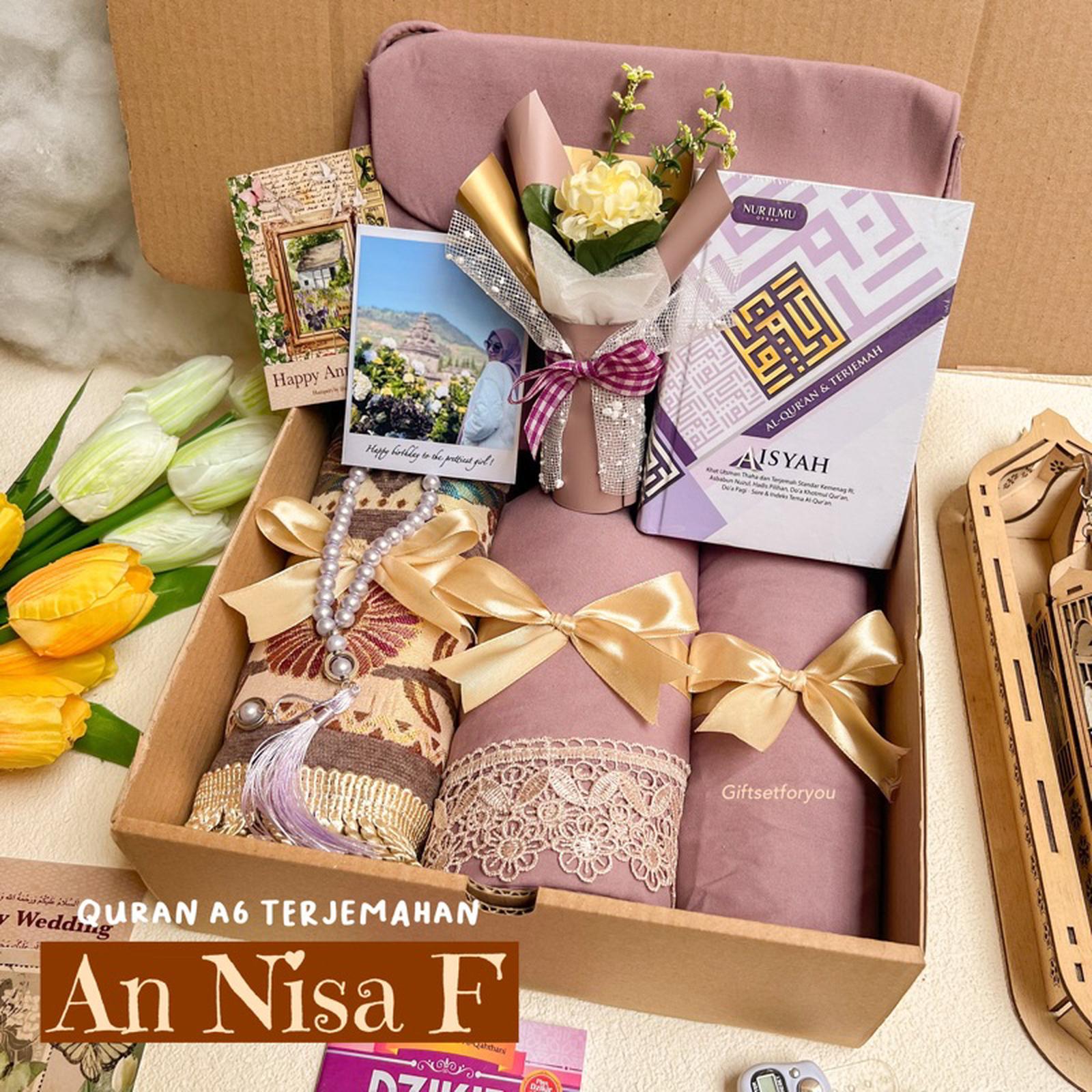 HAMPERS MUKENA WANITA KADO PRAYER SET FEMALE HADIAH ALAT SOLAT WANITA SET SESERAHAN KADO ISTRI HADIAH…