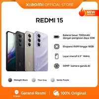 Xiaomi Redmi 15 (8/128) (8/256) Baterai besar 7000mAh | Ekspansi RAM hingga 16GB [Official Store]