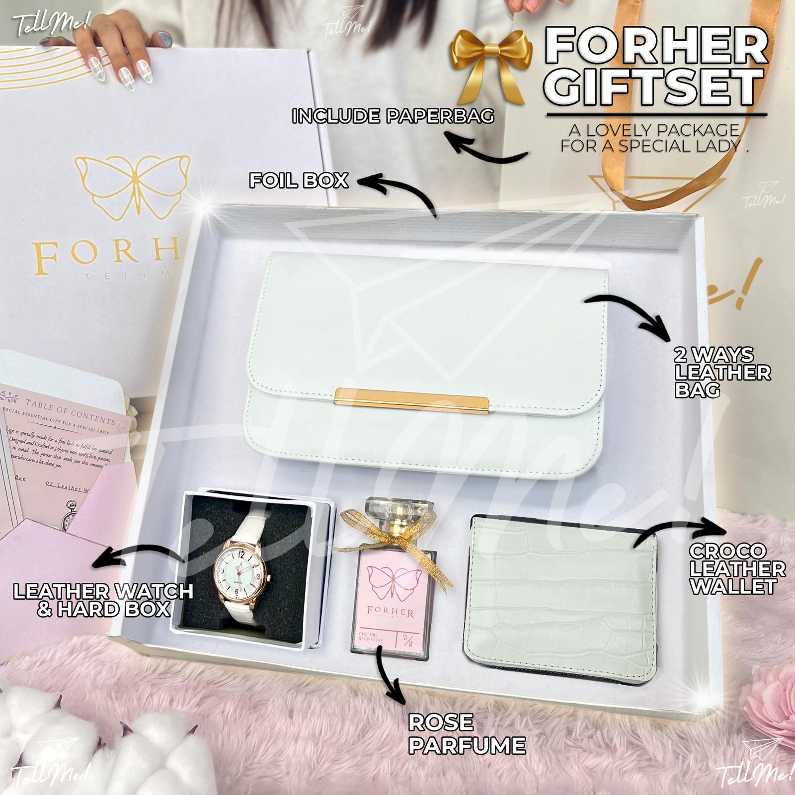 Hampers Cewek Anniversary Ulang Tahun wisuda Kartu Ucapan - Paket Julia Putih, Limited I LOVE YOU