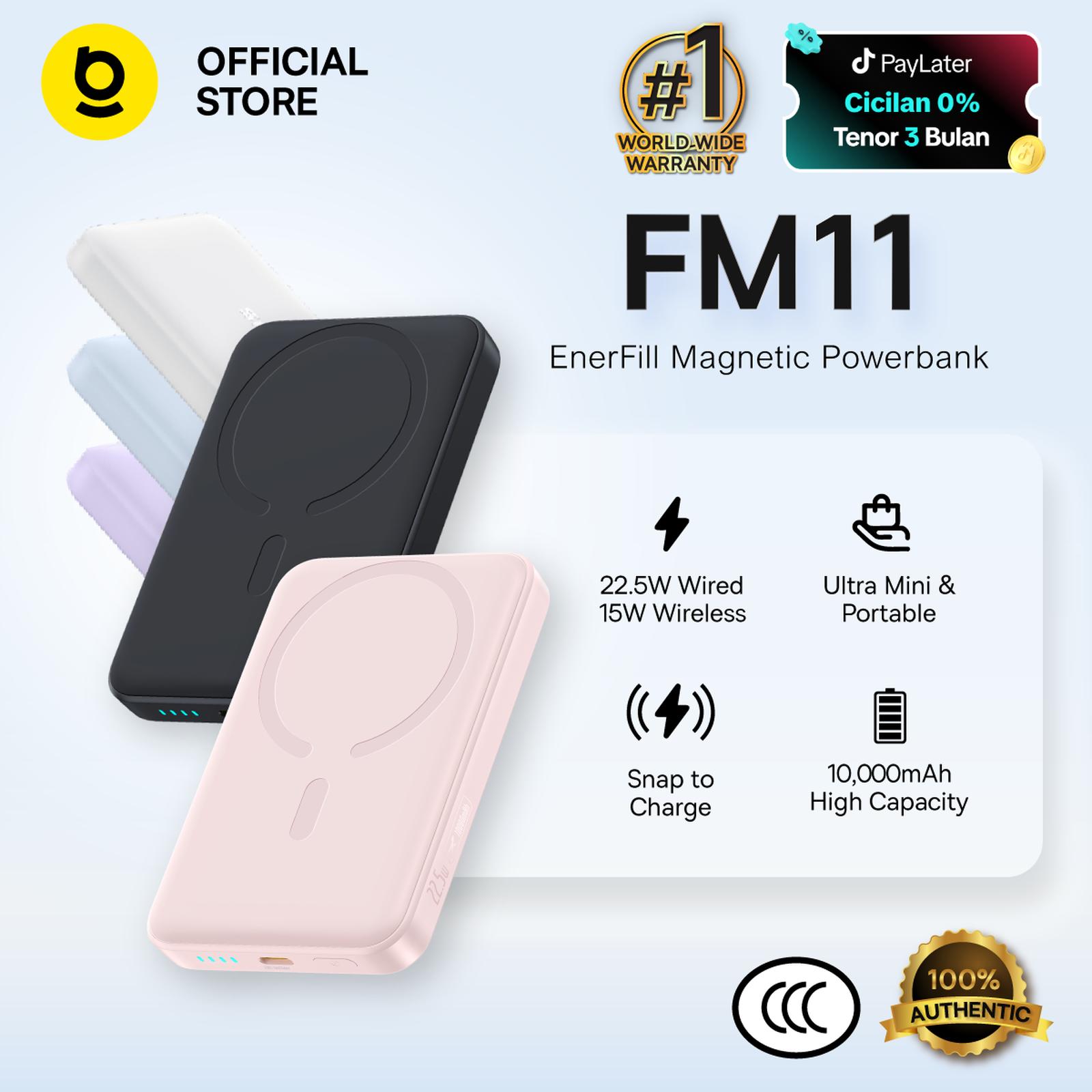 [POWERBANK CCC WIRELESS] Baseus Power Bank EnerFill FM11 10000mAh 22.5W Magnetic Mini Wireless Fast Ch…